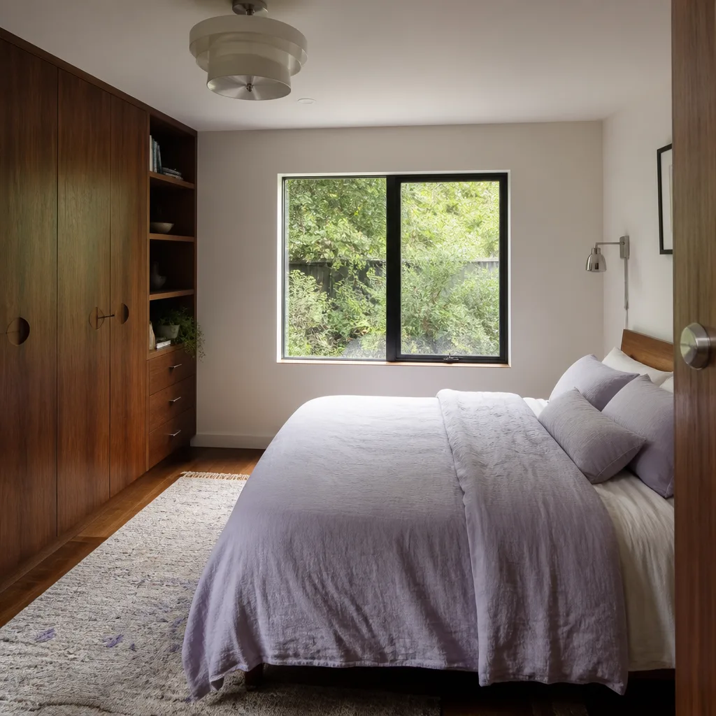 The bedroom inside a new ADU